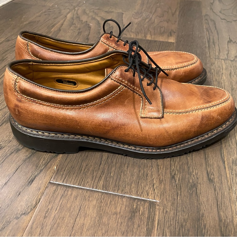 Allen Edmonds Men's Tan Leather Oxfords Wilbert Size 9.5 - Picture 8 of 8